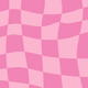 Pink checkered pattern with wavy squares