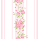 Floral pattern with pink roses on a striped background