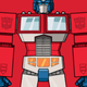 Transformers™ Optimus Prime character illustration on a red background
