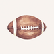 Illustration of a brown football with laces
