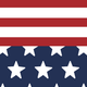 Stars and Stripes pattern with red and white stripes and blue background with white stars