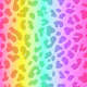 Colorful leopard print pattern in rainbow colors