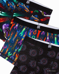 Baby Kids Bamboo Pajamas — Hot Wheels™ Race Day 3-Pack Boy's Boxer Brief Underwear — Image 2