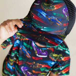 Baby Kids Bamboo Pajamas — Hot Wheels™ Race Day Hat — Image 3