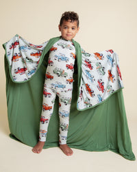 Baby Kids Bamboo Pajamas — Ruff Ride Bum Bum Blanket — Image 1