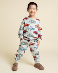 Baby Kids Bamboo Pajamas — Sage the Day + Ruff Ride Relaxed Fit Jogger Sets Bundle — Image 2