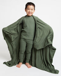 Baby Kids Bamboo Pajamas — Sage the Day Bum Bum Blanket — Image 1