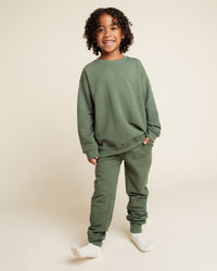 Baby Kids Bamboo Pajamas — Sage the Day + Ruff Ride Relaxed Fit Jogger Sets Bundle — Image 3