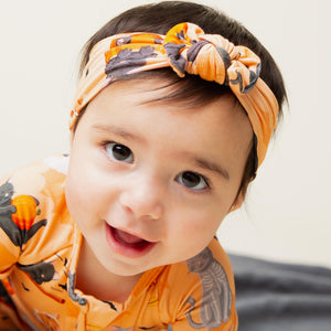 Baby Kids Bamboo Pajamas — Scaredy Catwalk Headwrap — Image 1
