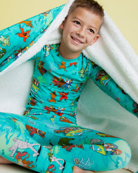 Baby Kids Bamboo Pajamas — Scooby-Doo™ Mystery Crew Long Sleeve Pajama Set — Image 8