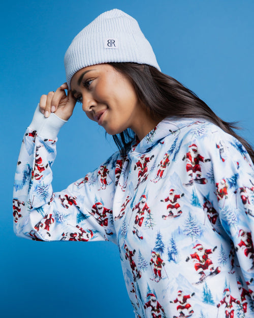 Baby Kids Bamboo Pajamas — Sleigh the Slopes Adult Beanie — Image 2