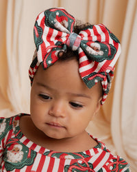 Baby Kids Bamboo Pajamas — Up Claus & Personal Biggie Bow — Image 1