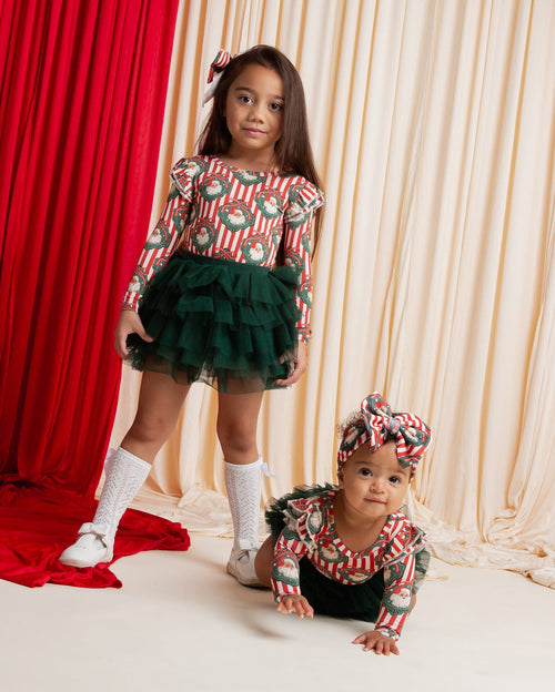 Baby Kids Bamboo Pajamas — Up Claus & Personal Biggie Bow — Image 5