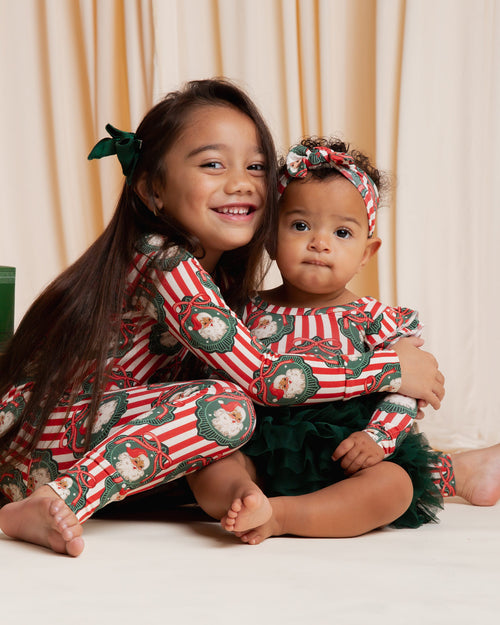 Baby Kids Bamboo Pajamas — Up Claus & Personal Headwrap — Image 9