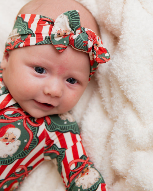 Baby Kids Bamboo Pajamas — Up Claus & Personal Headwrap — Image 5