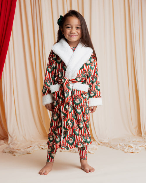 Baby Kids Bamboo Pajamas — Up Claus & Personal Kids Plush Robe — Image 5