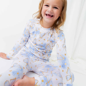 Baby Kids Bamboo Pajamas — Wish Upon a Wing Long Sleeve Pajama Set — Image 1