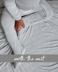 Baby Kids Bamboo Pajamas — Worth The Wait Bum Bum Blanket — Image 1