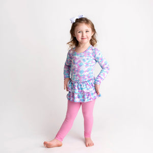 Baby Kids Bamboo Pajamas — Salty But Sweet Top & Tights — Image 1