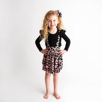 Baby Kids Bamboo Pajamas — Young, Wild & Free Suspender Skirt & Shirt Set — Image 1