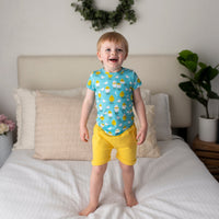 Baby Kids Bamboo Pajamas — Chick Magnet Toddler T-shirt & Shorts Set — Image 1