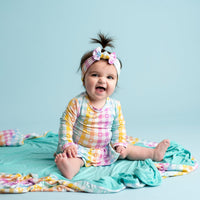 Baby Kids Bamboo Pajamas — Spring Fling Ruffle Dress — Image 1