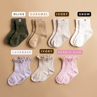 Baby Kids Bamboo Pajamas — Crew Socks — Image 1