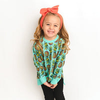 Baby Kids Bamboo Pajamas — Feelin' Pine Crew Neck Sweatshirt — Image 1