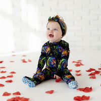 Baby Kids Bamboo Pajamas — Mane Attraction Footie — Image 1
