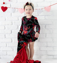 Baby Kids Bamboo Pajamas — Tough Love Ruffle Dress — Image 1