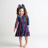 Baby Kids Bamboo Pajamas — Livin' La Cheetah Loca Girls Dress & Shorts Set — Image 1