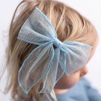 Baby Kids Bamboo Pajamas — Dotted Tulle Alligator Clip — Image 1