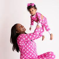 Baby Kids Bamboo Pajamas — Playing Heart to Get Mama Shirt — Image 1