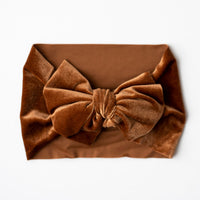 Baby Kids Bamboo Pajamas — Velvet Solid Biggie Bows — Image 1