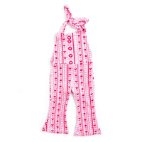Baby Kids Bamboo Pajamas — Heart to Heart Backless Romper — Image 1