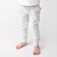 Baby Kids Bamboo Pajamas — Light Grey Jogger Sweatpants — Image 1