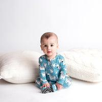 Baby Kids Bamboo Pajamas — Earn Your Stripes Footie — Image 1