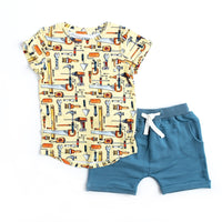 Baby Kids Bamboo Pajamas — Nailed It Toddler T-shirt & Shorts Set — Image 1