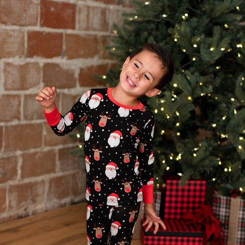 Bums & Roses - Baby & Kids Bamboo Pajamas - Snow Ho Ho Two-Piece Pajama Set - Image 32