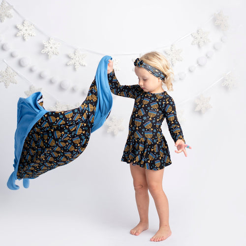 Baby Kids Bamboo Pajamas — Gimme Menorah That Ruffle Dress — Image 6