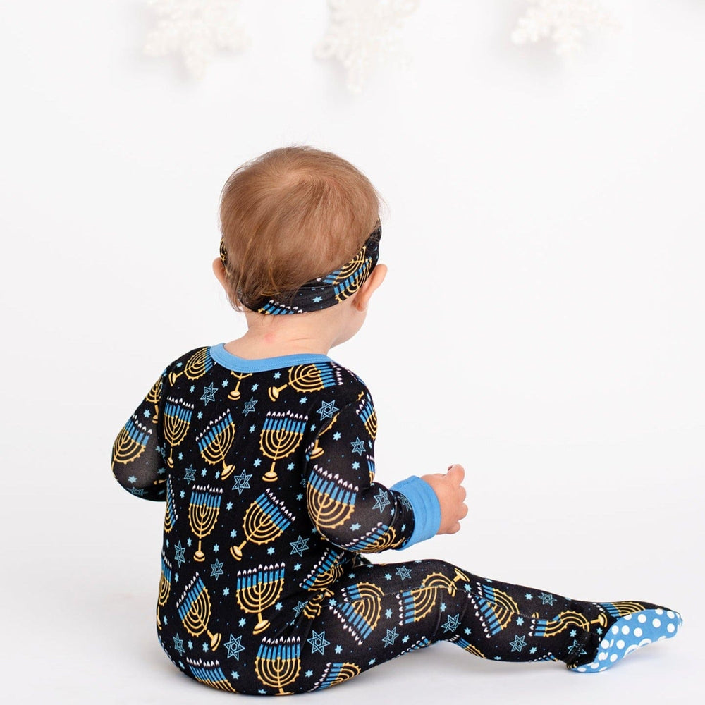 Baby Kids Bamboo Pajamas — Gimme Menorah That Footie — Image 5