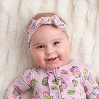 Baby Kids Bamboo Pajamas — Sweet Tooth Headwrap — Image 1