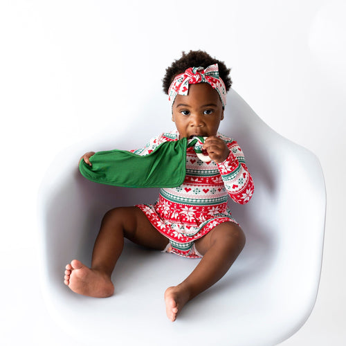 Baby Kids Bamboo Pajamas — Up To Snow Good Lovey — Image 3