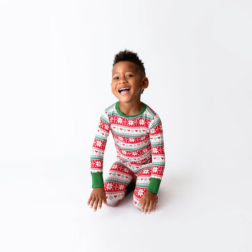 Baby Kids Bamboo Pajamas — Up To Snow Good Two-Piece Pajama Set — Image 18