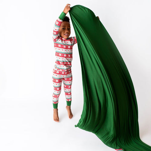 Baby Kids Bamboo Pajamas — Up To Snow Good Two-Piece Pajama Set — Image 24