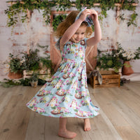 Baby Kids Bamboo Pajamas — Sweet Egg-Scape Girls Dress — Image 1