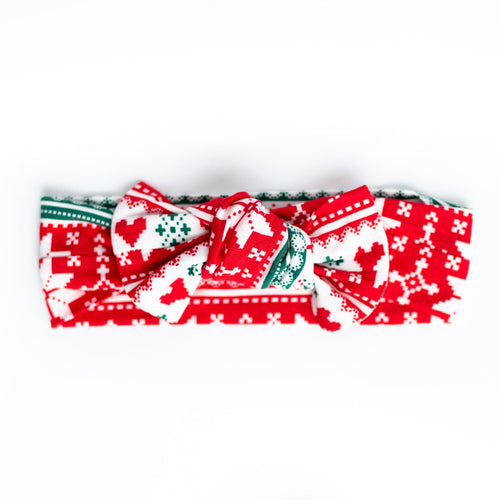 Baby Kids Bamboo Pajamas — Up To Snow Good Headwrap — Image 11