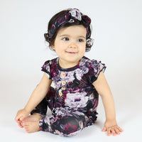 Baby Kids Bamboo Pajamas — Bloom Shakalaka Ruffle Romper - Cap Sleeves — Image 1