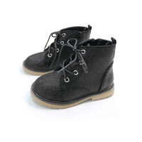 Baby Kids Bamboo Pajamas — Onyx Glitter Boots — Image 1