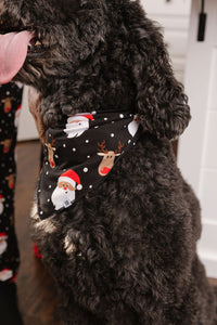 Baby Kids Bamboo Pajamas — Snow Ho Ho Pet Bandana — Image 1